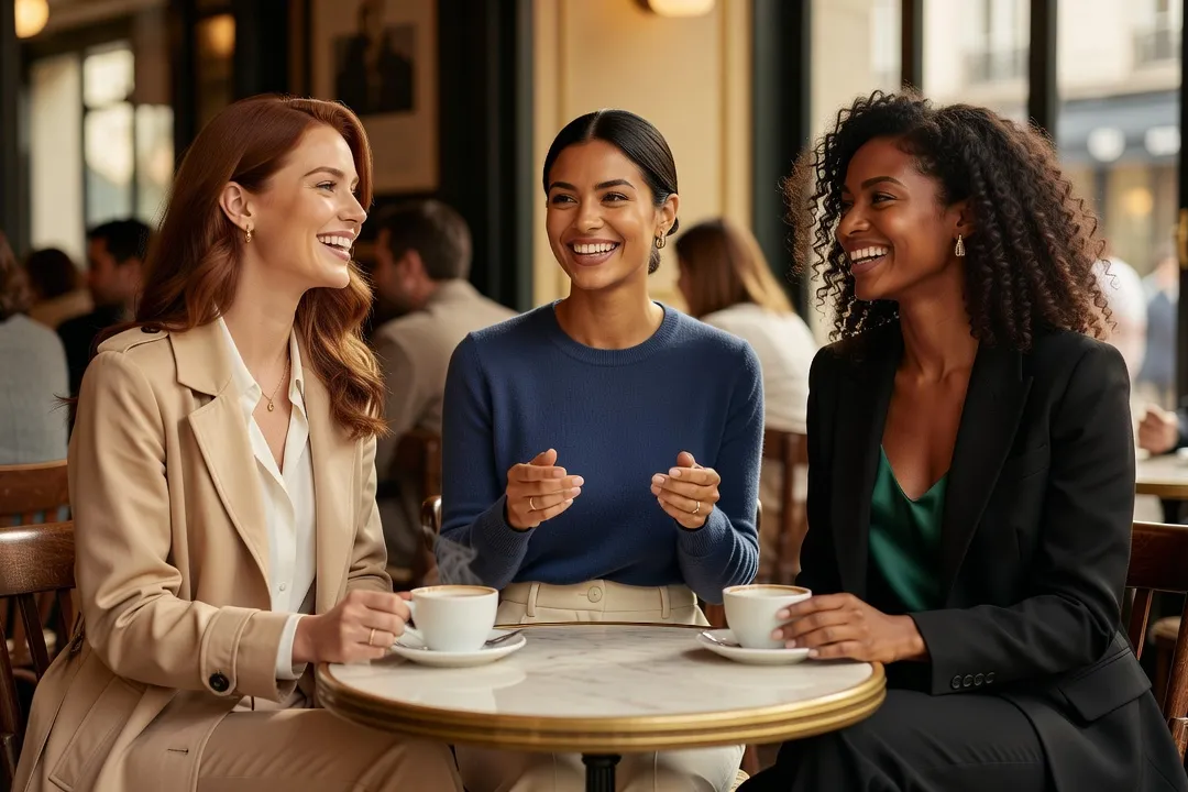 Groupe de femmes discutant autour d
