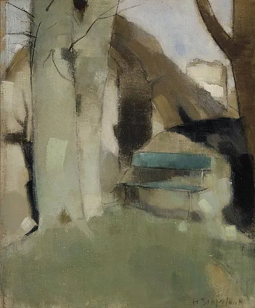 Paysage aux bouleaux par Helene Schjerfbeck