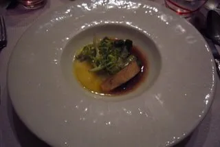 Fagot d asperges vertes a la tomme de montagne fondue Belisaire