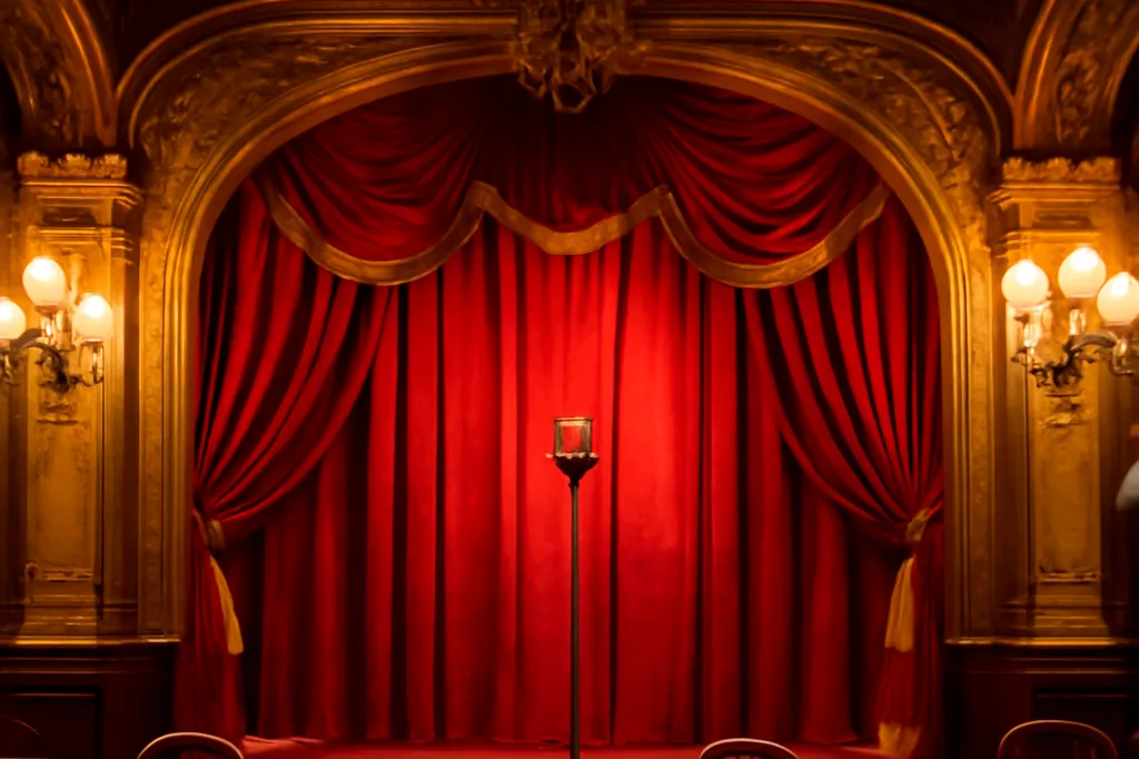 Intérieur doré et velours rouge d'un ancien cabaret russe parisien